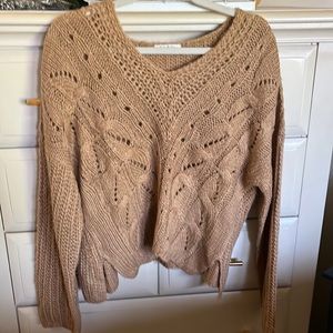 Jolie & Joy - Cropped V neck sweater Size XL